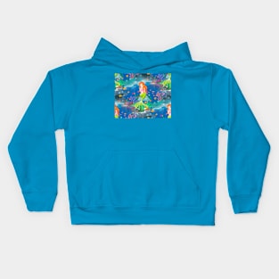 redhead mermaid Kids Hoodie